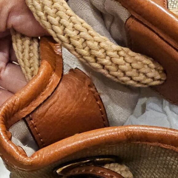 Michael Kors Gold Metallic Canvas Rope Tote - Picture 14 of 16